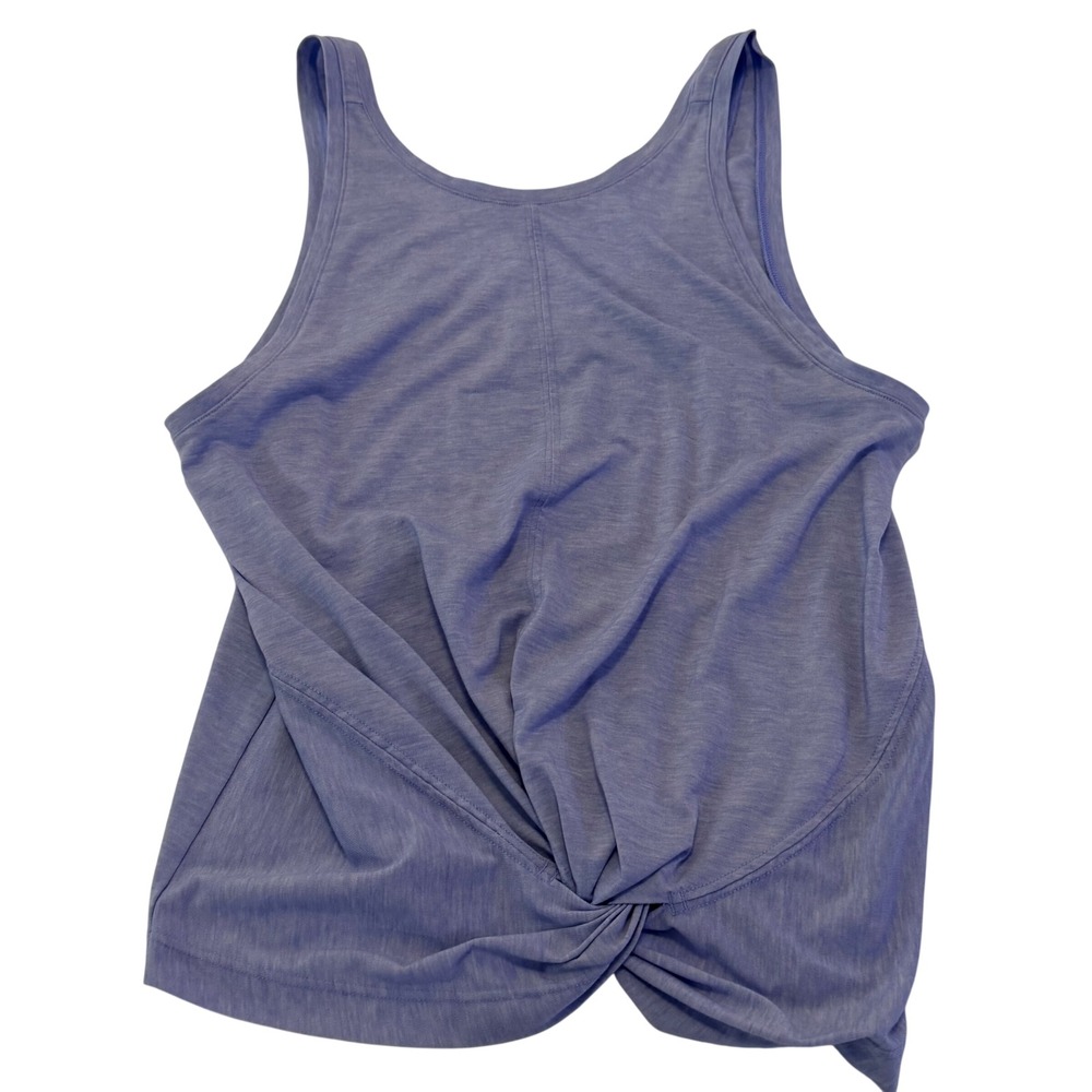 Athleta Essence Twist Tank Top Periwinkle Blue Heather Small Yoga Gym Workout